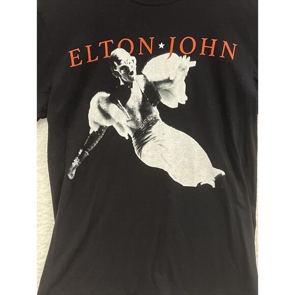Elton John Homage 1 Men's/Women's Size Small Black Graphic T-Shirt Concert Soft - Picture 11 of 16